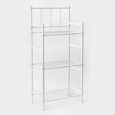 Стеллаж 3-х ярусный напольный, 43×26×93,5 см, цвет белый NO Brand