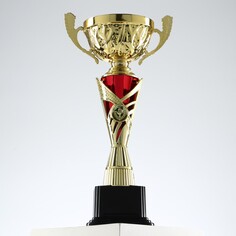 Кубок 155c, наградная фигура, золото, подставка пластик, 32 × 15 × 9,5 см. Командор