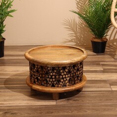 Столик кофейный 39х39х26 см, манговое дерево NO Brand