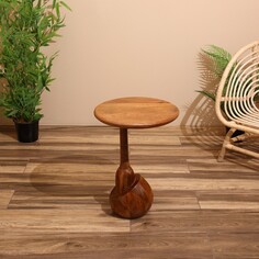 Столик кофейный 39х39х54 см, манговое дерево NO Brand