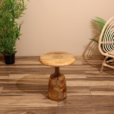 Столик кофейный 37х37х45 см, манговое дерево NO Brand