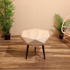 Столик кофейный 51х51х50 см, манговое дерево NO Brand