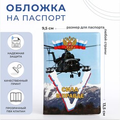 Обложка для паспорта, цвет голубой NO Brand