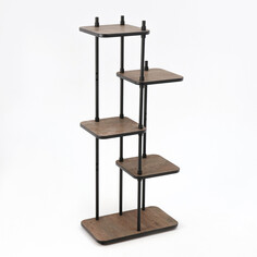 Подставка для цветов laksi юна, 288x503x1175, черный/сосна санторини NO Brand