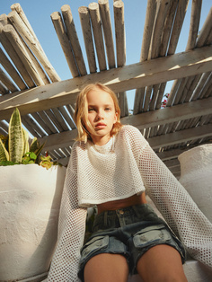 Джинсовые шорты-карго для девочек