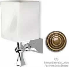 Стакан для зубных щеток Stil Haus Prisma PR10(25-BI) настенный, бронза/белый