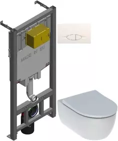 Комплект подвесной унитаз Geberit iCon 500.784.01.1 + система инсталляции Jacob Delafon E29025-NF + E29026-01R