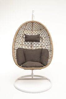 Подвесное кресло-кокон Флоренция, соломенное 4sis