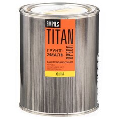 Грунт-эмаль Ореол, Титан, быстросохнущая, матовая, желтая, RAL 1023, 2.7 кг