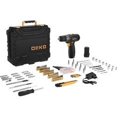 Дрель-шуруповерт аккум, Deko, GCD12DU3, 12 В, наб инструм 193 пред, 2x1.5А.ч, кейс ДЕКО