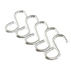 Крючок для рейлинга одинарный, 5 шт, несъемные, хром, Trodos, АЕ-512А/5, 101105