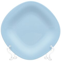 Тарелка десертная, стеклокерамика, 19 см, квадратная, Carine Light Blue, Luminarc, P4245