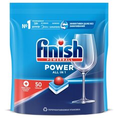 Таблетки для посудомоечной машины Finish, All in 1, 50 шт, бесфосфатные