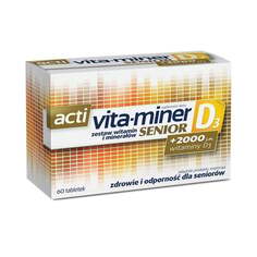 Aflofarm, Acti Vita-Miner Senior D3, пищевая добавка, 60 таблеток