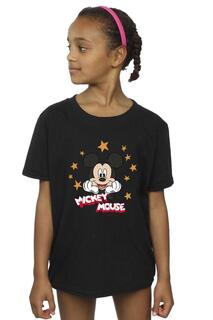 Хлопковая футболка со звездами Микки Мауса Disney, черный