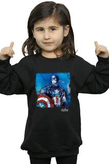 Толстовка с рисунком «Капитан Америка» Marvel, черный
