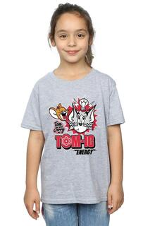 Хлопковая футболка Tomic Energy Tom &amp; Jerry, серый