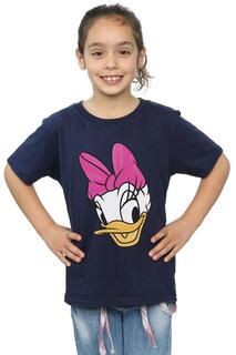 Хлопковая футболка с рисунком Daisy Duck Head Disney, темно-синий