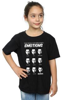 Хлопковая футболка Sheldon Emotions The Big Bang Theory, черный