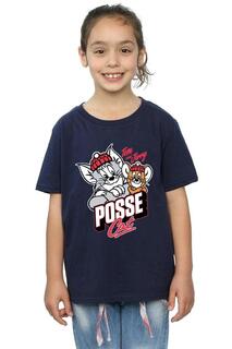 Хлопковая футболка Posse Cat Tom &amp; Jerry, темно-синий
