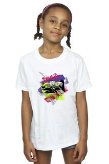 Яркая хлопковая футболка «Дональд Дак» с берушами Disney, белый