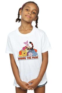 Хлопковая футболка с изображением группы Винни-Пуха Disney, белый