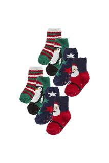 Набор из 8 пар пушистых носков | Теплые уютные рождественские носки Sock Snob, мультиколор
