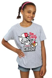 Хлопковая футболка Cat &amp; Mouse Chase Tom &amp; Jerry, серый
