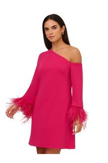 Вязаное коктейльное платье из крепа Aidan by Adrianna Papell, розовый