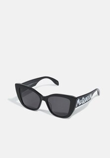 Солнцезащитные очки Alexander McQueen, черный/черный/серый