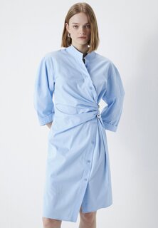 Платье-рубашка Regular Fit Asymmetric Buttoned Ipekyol, синий