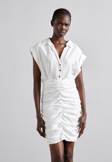 Платье-рубашка Robe Courte Drape Yekpa sandro, цвет blanc