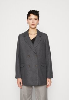 Пальто классическое Objblaza Object, цвет dark grey melange