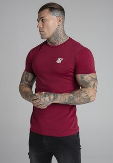 Базовая футболка Muscle Fit SIKSILK, цвет burgundy