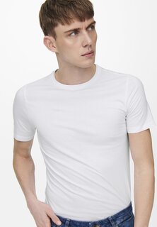 базовая футболка Onsbasic Slim O Neck 2 Pack Only &amp; Sons, белый
