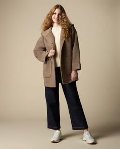 Женское пальто-букле NICE&amp;CHIC, светло-коричневый Nice&Chic