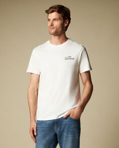 Мужская футболка с круглым вырезом из чистого хлопка J. HART &amp; BROS., белый