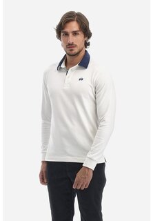 Поло Long-Sleeved Polo Shirt La Martina, цвет off weiß