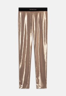 Леггинсы Metallic Coated Calvin Klein Jeans, цвет frosted almond