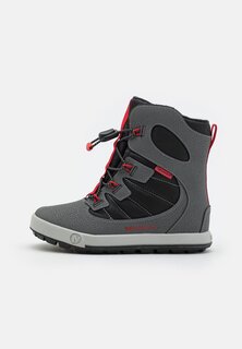 Зимние ботинки Snow Bank 4.0 Wtrpf Unisex Merrell, цвет grey/black/red