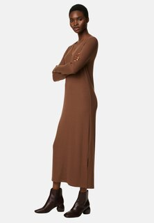 Трикотажное платье V-Neck Column Marks &amp; Spencer, цвет toffee