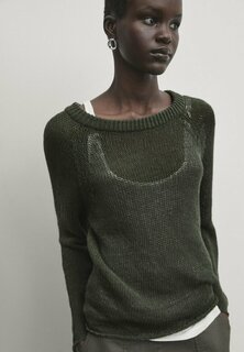 Свитер Round Neck Massimo Dutti, цвет dark green