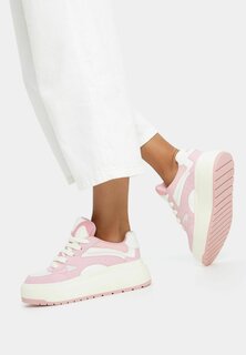 Низкие кроссовки Skater-Style Bershka, розовый