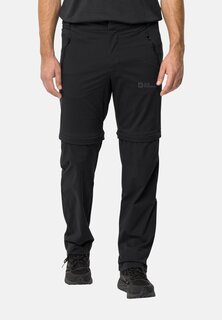 Уличные брюки Glastal Zip Off Pants 2-In-1 Jack Wolfskin, черный