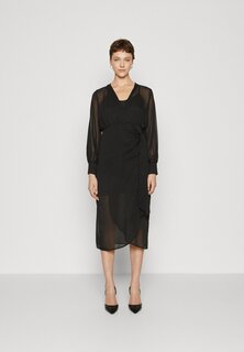 Элегантное платье Sheer Midaxi Vienna Never Fully Dressed, черный