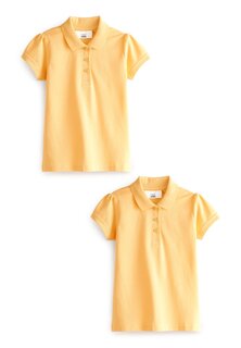 футболка-поло 2 Pack Short Sleeve Next, желтый