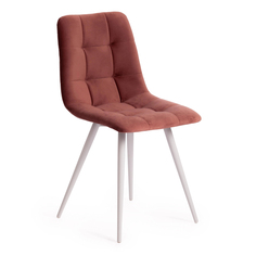 Стул TC Chilly 45x53х88 см коралловый barkhat 15/белый