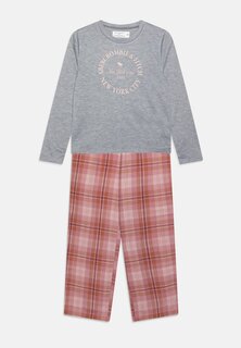 Пижама Sleep Abercrombie &amp; Fitch, цвет pink/orange/heather gray