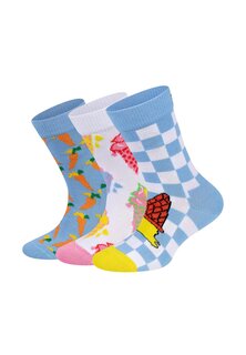 Носки 3 Пакеты Мороженое-Морковь Happy Socks, мультиколор