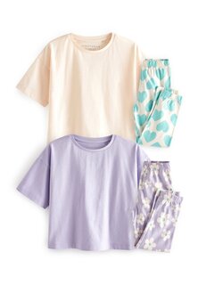 Пижамы Pyjamas 2 Packs Next, цвет purple lilac blue daisy heart